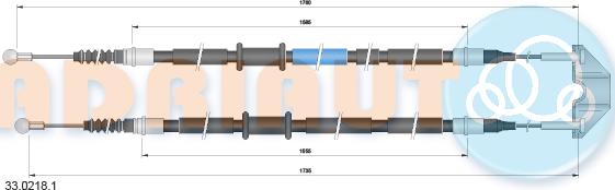 Adriauto 33.0218.1 - Cable, parking brake parts5.com