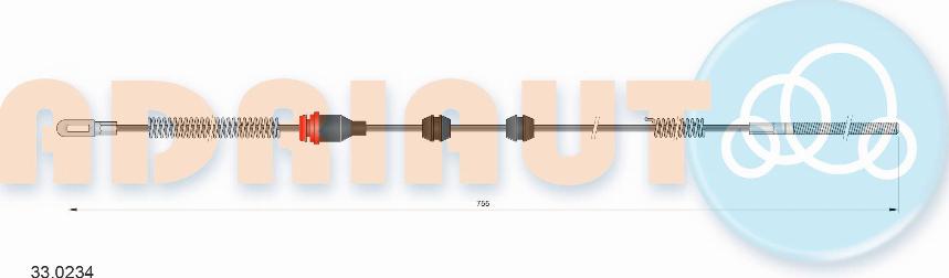 Adriauto 33.0234 - Cable, parking brake www.parts5.com