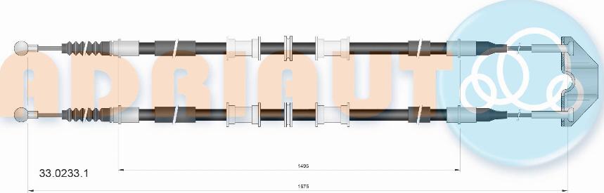 Adriauto 33.0233.1 - Cablu, frana de parcare www.parts5.com