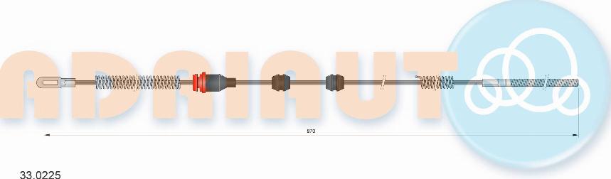 Adriauto 33.0225 - Cable, parking brake www.parts5.com