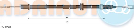 Adriauto 27.0246 - Cable, parking brake www.parts5.com