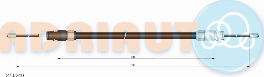 Adriauto 27.0240 - Cable, parking brake www.parts5.com