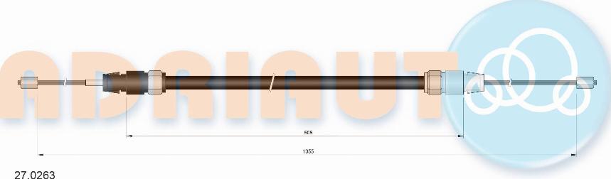 Adriauto 27.0263 - Cable, parking brake www.parts5.com