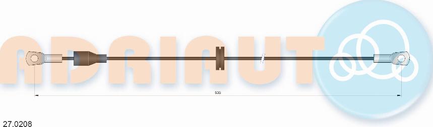 Adriauto 27.0208 - Cable, parking brake www.parts5.com