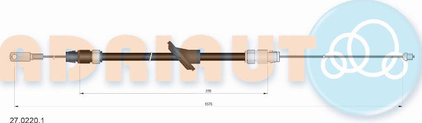 Adriauto 27.0220.1 - Cable, parking brake www.parts5.com