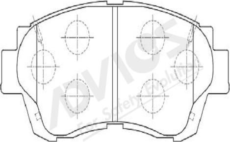 ADVICS-SEA A1N041Y - Brake Pad Set, disc brake www.parts5.com