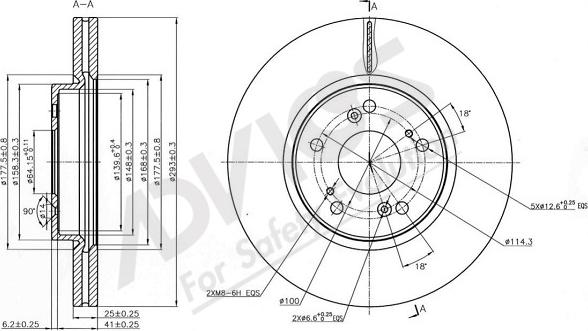 ADVICS-SEA C6F271 - Zavorni kolut www.parts5.com