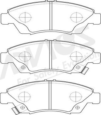 ADVICS-SEA C1N016Y - Zestaw klocków hamulcowych, hamulce tarczowe www.parts5.com