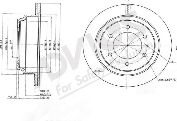 ADVICS-SEA J6R550 - Brake Disc www.parts5.com