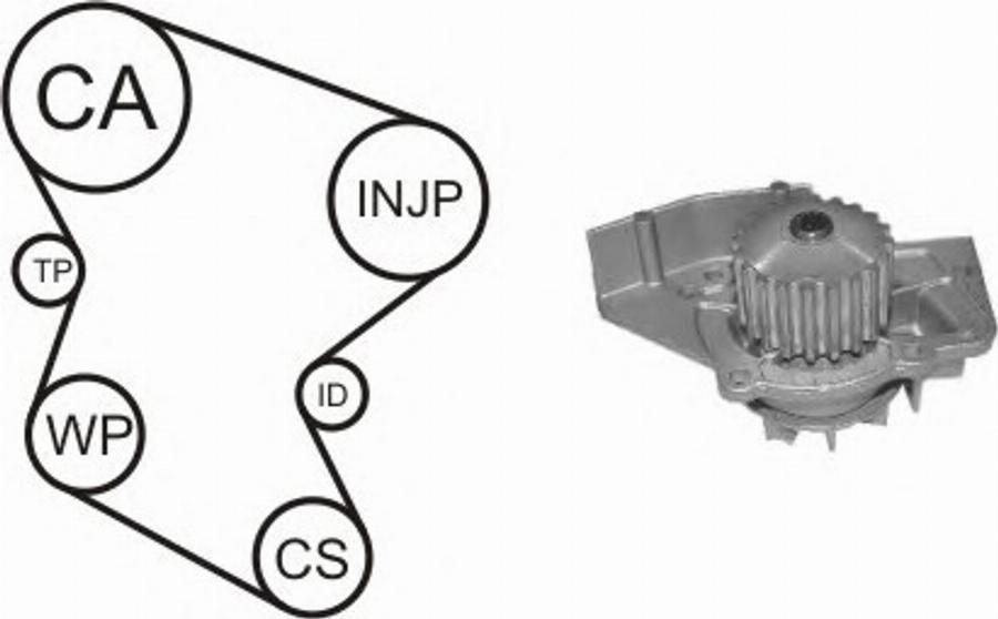 Airtex WPK-158003 - Pumpa za vodu + komplet zupčastog kaiša www.parts5.com