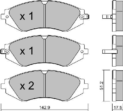 AISIN BPDO-1003 - Brake Pad Set, disc brake www.parts5.com