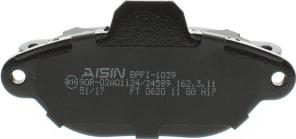 AISIN BPFI-1039 - Set placute frana,frana disc www.parts5.com