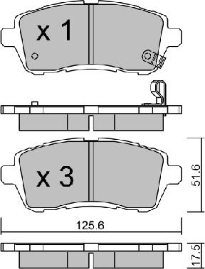 AISIN BPFO-1002 - Juego de pastillas de freno www.parts5.com