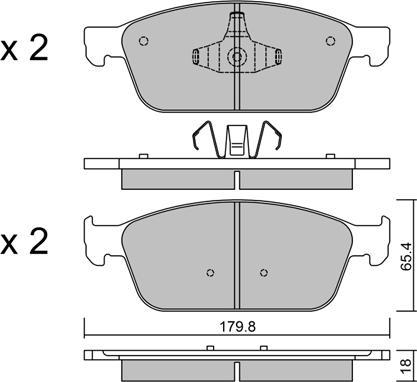 Valeo 302429 - Sada brzdových destiček, kotoučová brzda www.parts5.com