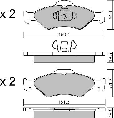 AISIN BPFO-1012 - Set placute frana,frana disc www.parts5.com