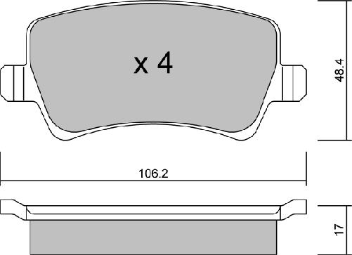 AISIN BPFO-2002 - Set placute frana,frana disc www.parts5.com