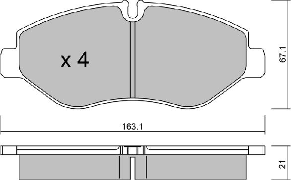 AISIN BPIV-1001 - Komplet kočnih obloga, disk kočnica www.parts5.com