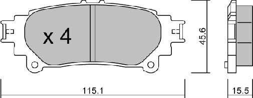 AISIN BPLX-2000 - Set placute frana,frana disc www.parts5.com