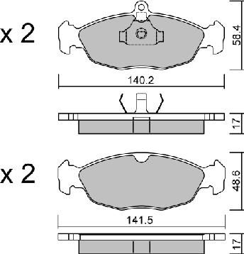 AISIN BPOP-1003 - Brake Pad Set, disc brake parts5.com