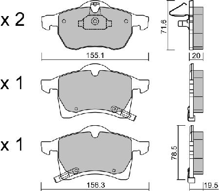 AISIN BPOP-1013 - Set placute frana,frana disc www.parts5.com