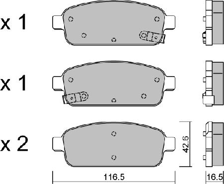 AISIN BPOP-2006 - Set placute frana,frana disc www.parts5.com