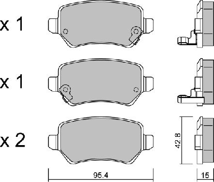 AISIN BPOP-2001 - Brake Pad Set, disc brake www.parts5.com