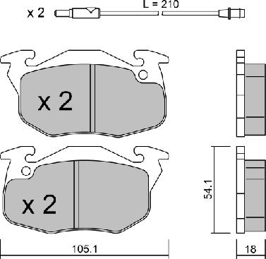 AISIN BPPE-1003 - Set placute frana,frana disc www.parts5.com