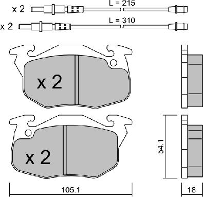 AISIN BPPE-1014 - Set placute frana,frana disc www.parts5.com