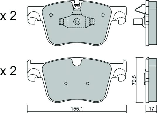 AISIN BPPE-1024 - Brake Pad Set, disc brake www.parts5.com