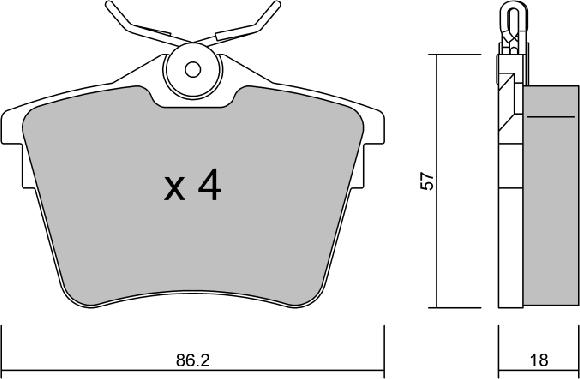 AISIN BPPE-2006 - Set placute frana,frana disc www.parts5.com