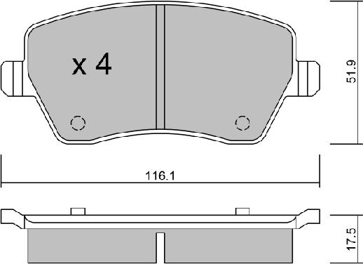 AISIN BPRE-1901 - Brake Pad Set, disc brake www.parts5.com