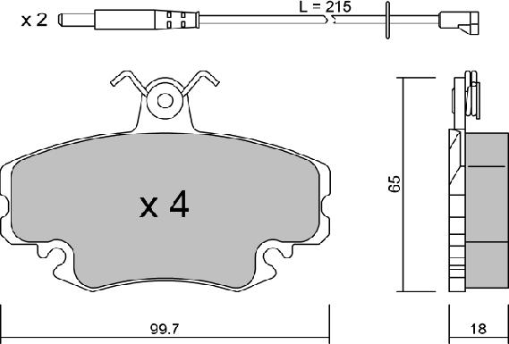 AISIN BPRE-1004 - Тормозные колодки, дисковые, комплект www.parts5.com