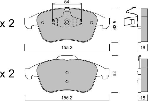 AISIN BPRE-1019 - Sada brzdových destiček, kotoučová brzda www.parts5.com