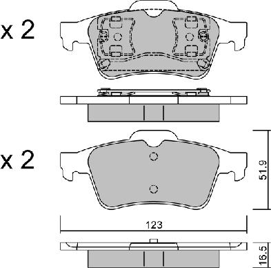 AISIN BPRE-2003 - Komplet zavornih oblog, ploscne (kolutne) zavore www.parts5.com