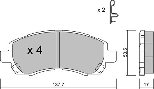 AISIN BPSB-1001 - Kit de plaquettes de frein, frein à disque www.parts5.com