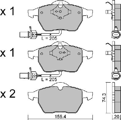 AISIN BPVW-1014 - Komplet kočnih obloga, disk kočnica www.parts5.com