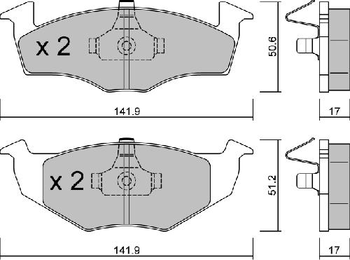 AISIN BPVW-1018 - Komplet pločica, disk-kočnica www.parts5.com