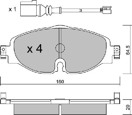 AISIN BPVW-1029 - Komplet kočnih obloga, disk kočnica www.parts5.com