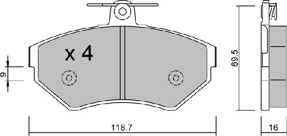 AISIN BPVW-1024 - Kit de plaquettes de frein, frein à disque www.parts5.com