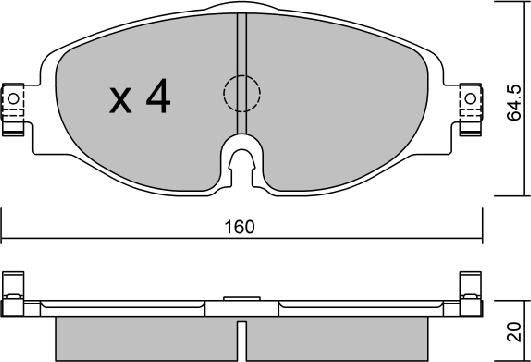 AISIN BPVW-1028 - Sada brzdových destiček, kotoučová brzda www.parts5.com