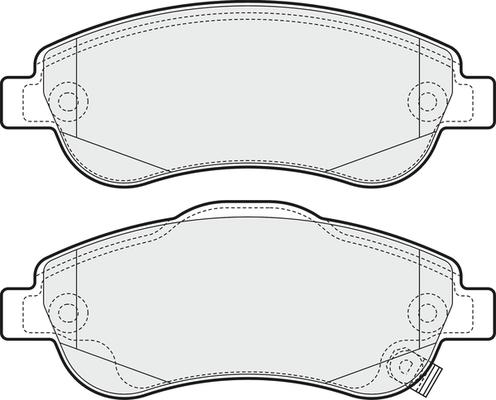 INTERBRAKE DP41582 - Σετ τακάκια, δισκόφρενα www.parts5.com