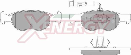 AP XENERGY X40570 - Sada brzdových destiček, kotoučová brzda www.parts5.com