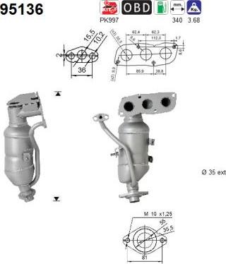 AS 95136 - Catalizator www.parts5.com