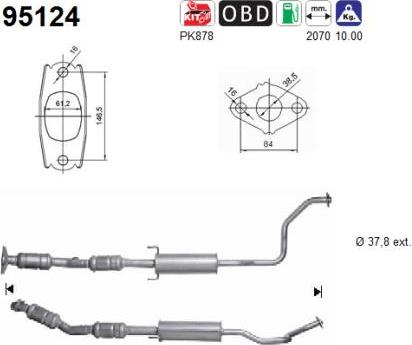 AS 95124 - Catalytic Converter www.parts5.com