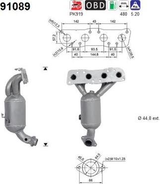 AS 91089 - Catalytic Converter www.parts5.com