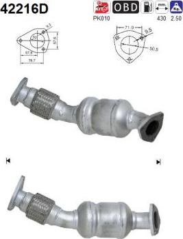 AS 42216D - Catalytic Converter parts5.com