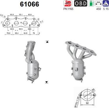 AS 61066 - Catalytic Converter www.parts5.com