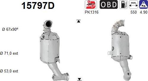 AS 15797D - Katalizator www.parts5.com