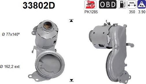 AS 33802D - Catalytic Converter parts5.com
