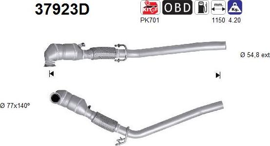 AS 37923D - Catalytic Converter www.parts5.com